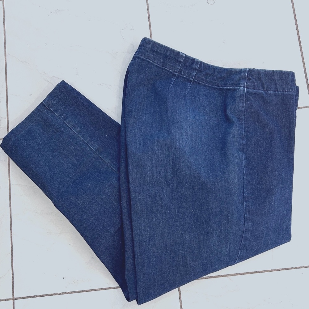 Talbots heritage ankle pants jeans side zipper size 16